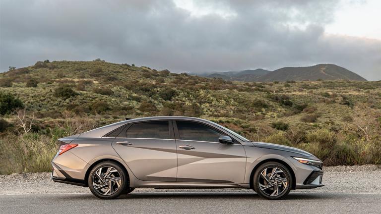 Hyundai Elantra in grey.